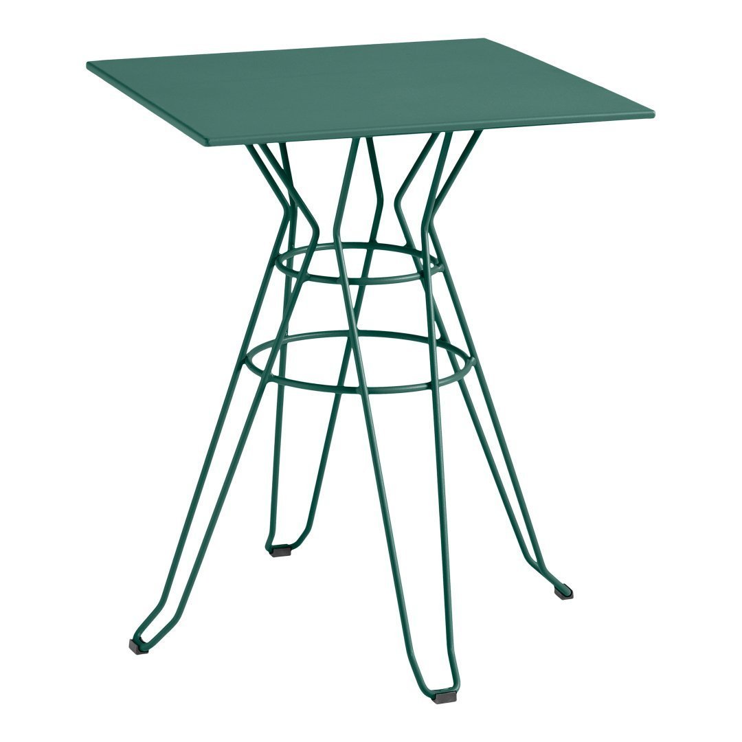 Modern Capri Square Bar Table - 36 Inch Height Adjustable Counter Table for Kitchen, Dining & Outdoor - Rustic Industrial Style Pub Table for Home, Cafe & Restaurant Use