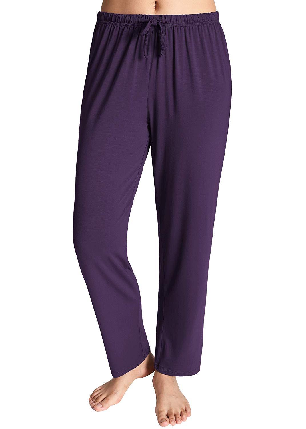 Soft & Breathable Women's Bamboo Knit Pajama Pants - Cozy Loungewear for Sleep, Yoga & Relaxation at Home