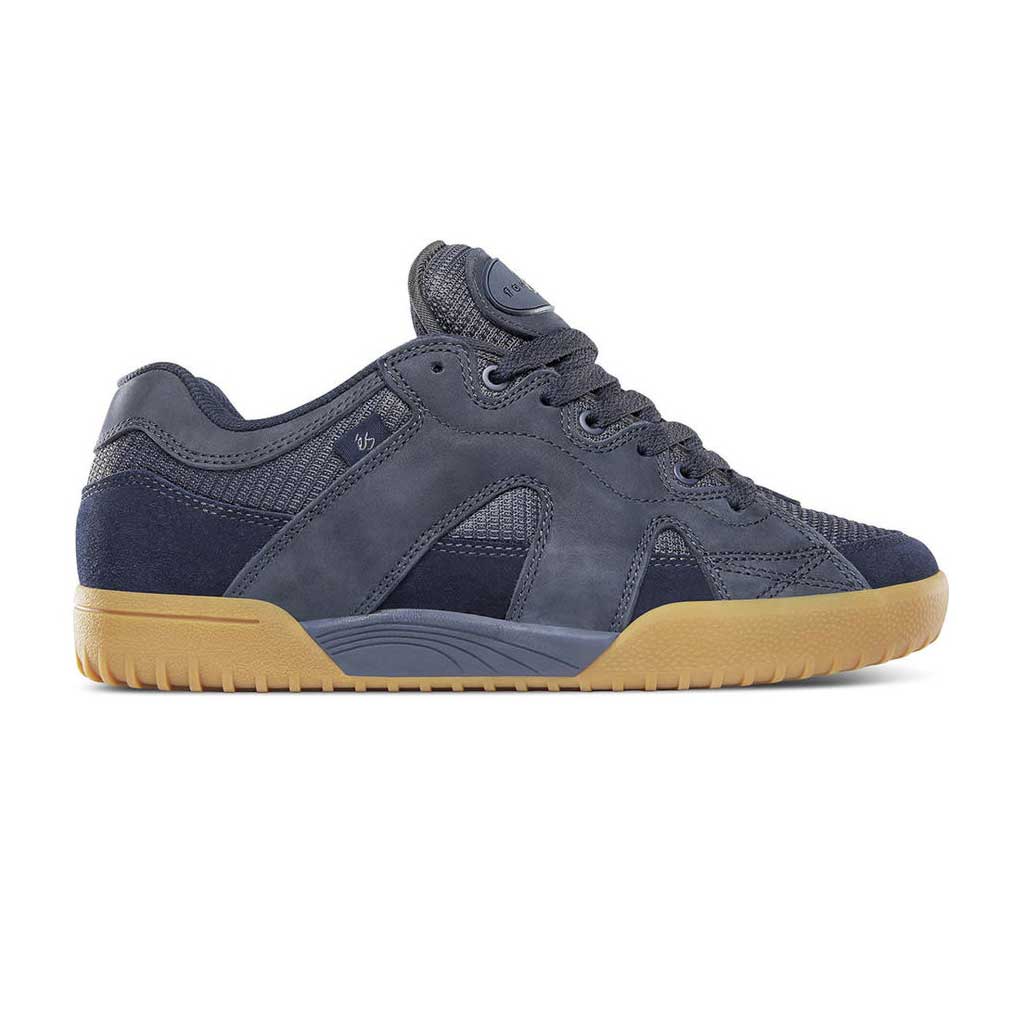 eS One Nine 7 Skate Shoes - Navy Blue & Gum Sole - High-Performance Skateboarding Shoes for Street & Park Riding