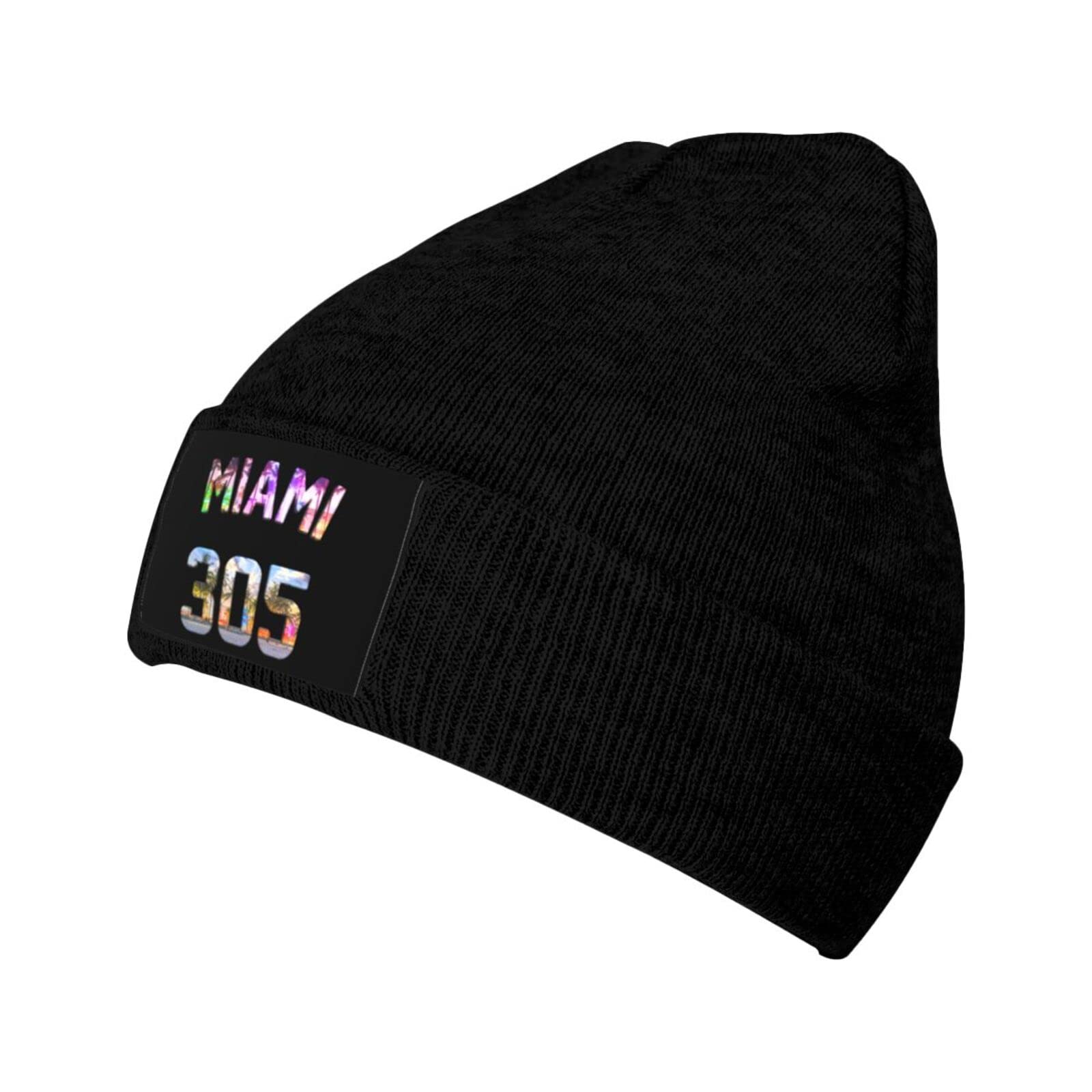 Miami 305 Winter Beanie Knit Hats for Men & Women - Unisex Thermal Skull Cap for Cold Weather - Perfect for Snowboarding, Skiing & Outdoor Activities