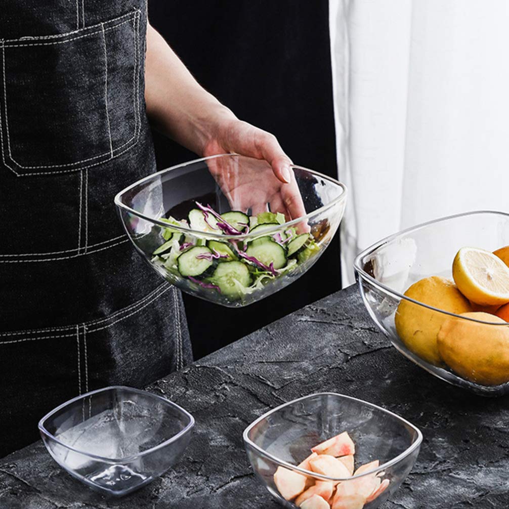 DOITOOL 1pc Large Acrylic Salad Mixing Bowl - 5QT Capacity, BPA-Free Food Serving Bowl for Vegetables, Desserts, Fruits | Perfect for Kitchen Prep, Party Serving & Meal Prep