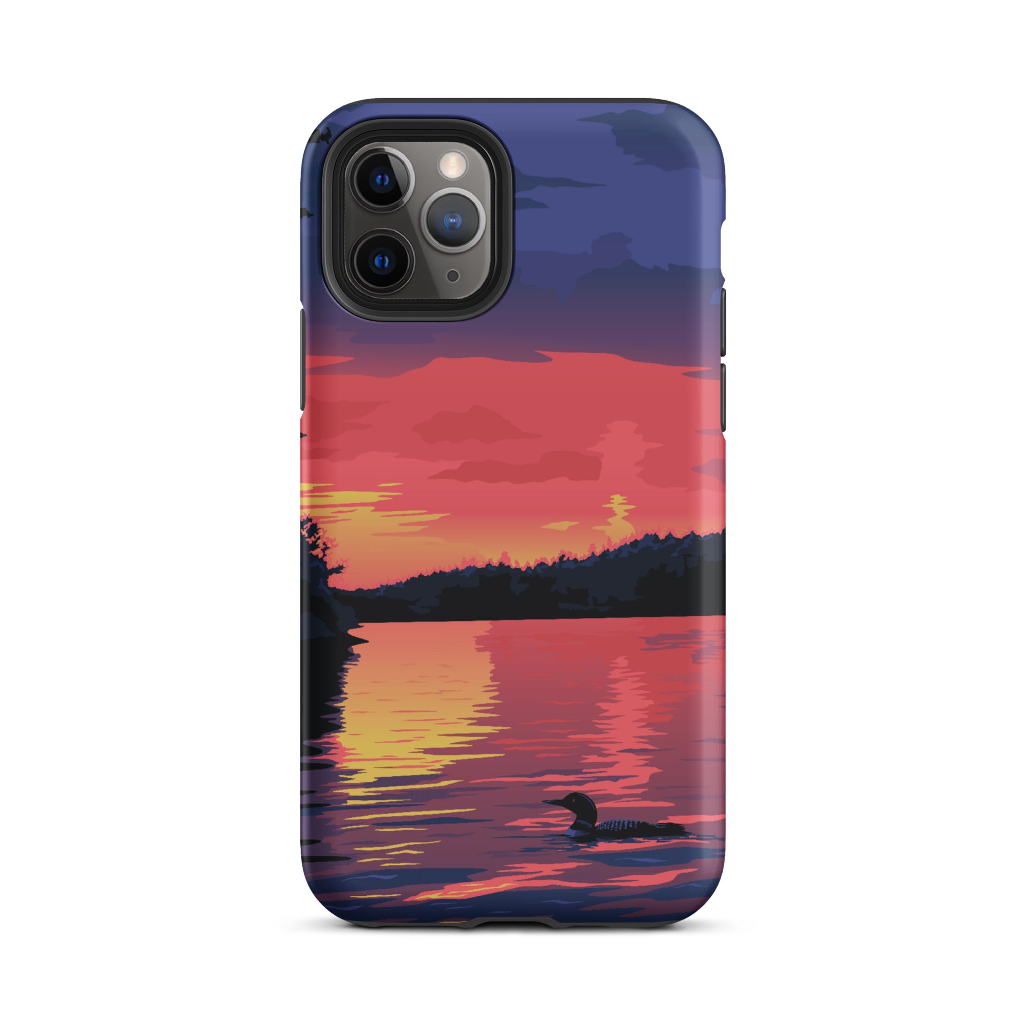 Premium iPhone Protective Case with Sunset Loon Design - Shockproof & Scratch-Resistant Cover for iPhone [Models] | Perfect for Outdoor Adventures, Travel & Daily Protection