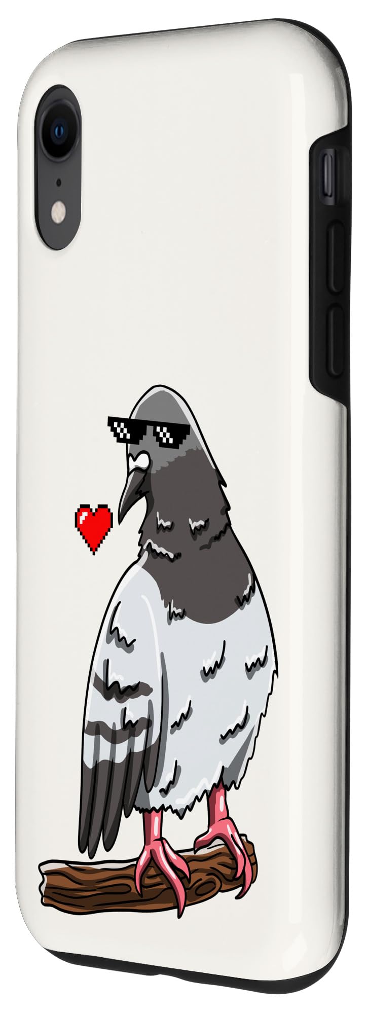 iPhone XR Case - Cute Pigeon with Heart Design for Bird Lovers | Perfect Gift for Pet Enthusiasts | Durable Protective Phone Cover for Everyday Use