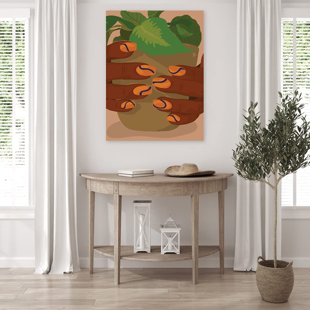 Fine Art Canvas Wall Decor by Artist Princella Seripenah - Ready to Hang 24x32 Inches - Perfect for Living Room, Bedroom, Office & More - Elegant Home & Commercial Space Decoration