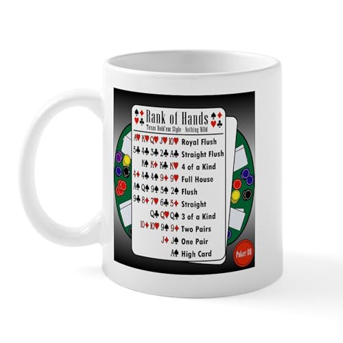 White - Poker 101 Texas Hold'em Rank Of Hands Mug