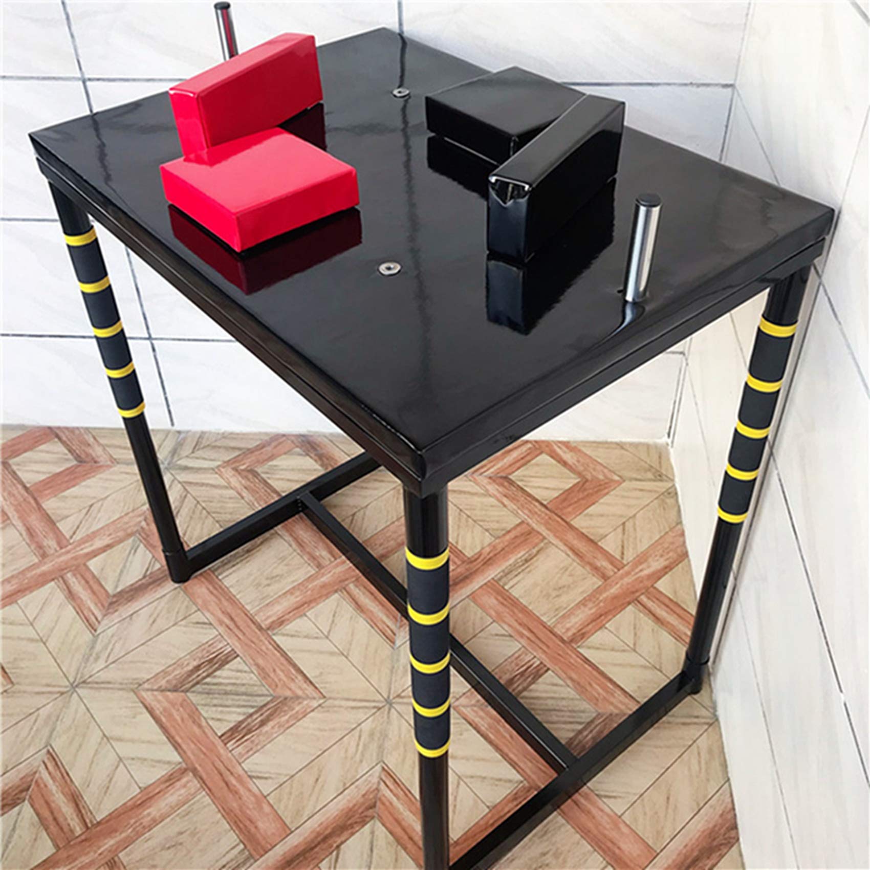 Professional Arm Wrestling Table with Detachable Wrist Support - Heavy Duty Home Gym Equipment for Strength Training & Competitions (Black) | Perfect for Home Gyms, Fitness Centers & Arm Wrestling Tournaments