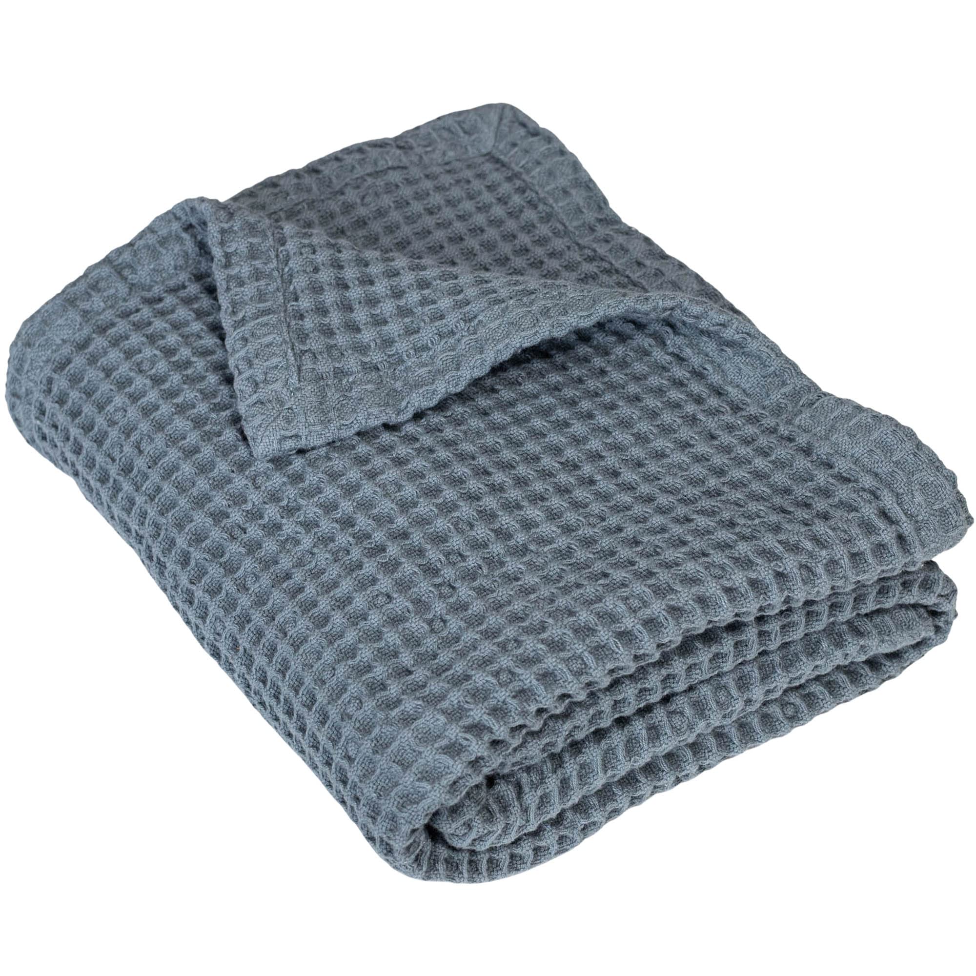 Soft Cotton Gray Baby Waffle Blanket - 100% Organic Breathable Waffle Knit Baby Blanket 36
