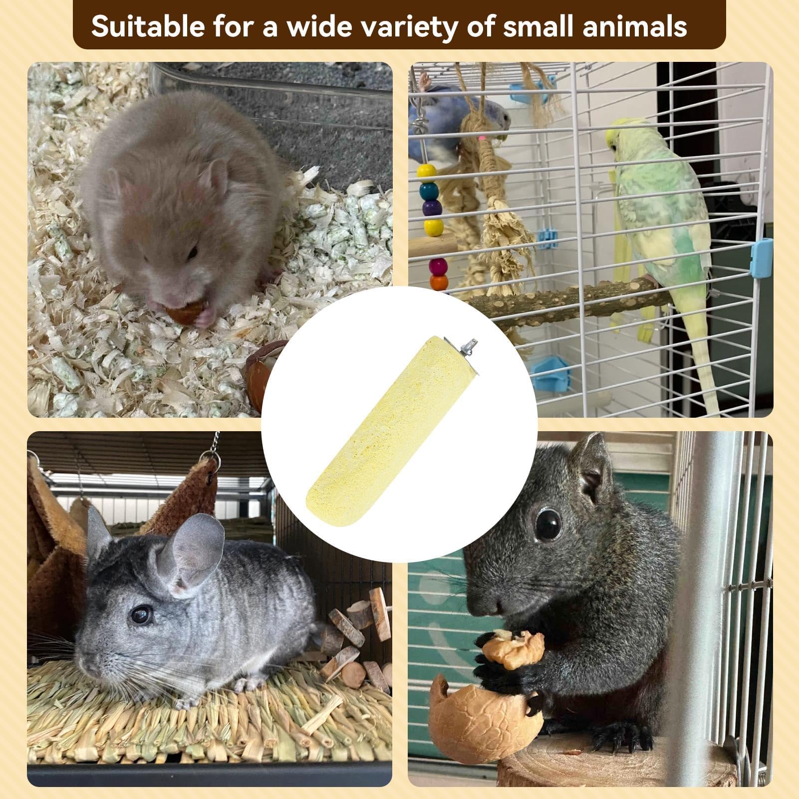 Natural Lava Ledge for Small Pets - Rat, Chinchilla & Bird Chew Toy for Teeth Grinding & Beak Trimming | Cage Accessories for Dental Health & Enrichment | Perfect for Climbing, Chewing & Playtime in Small Animal Habitats