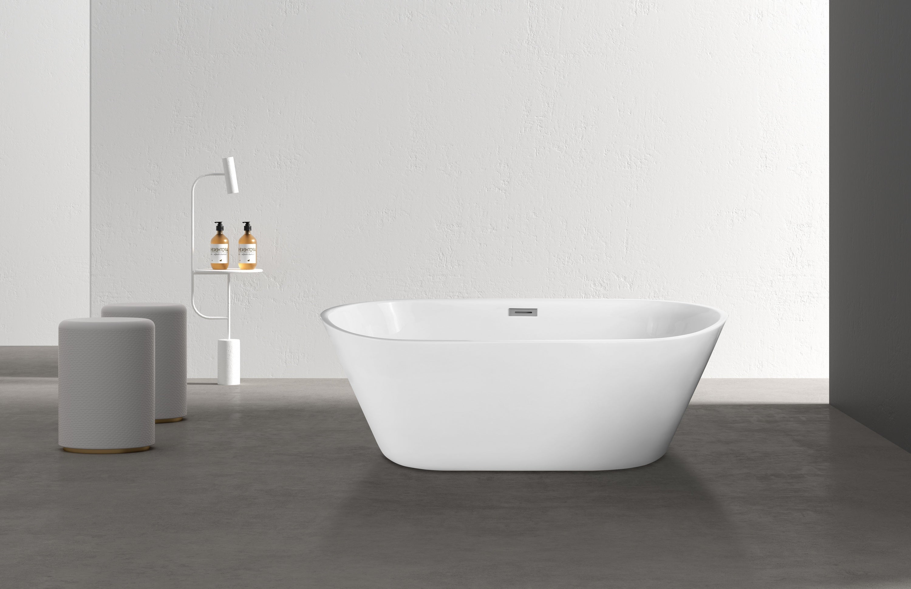 67 Inch Freestanding Bathtub - Modern Acrylic Soaking Tub with Non-Slip Surface | Perfect for Spa Bathroom, Luxury Home, and Relaxation Retreat