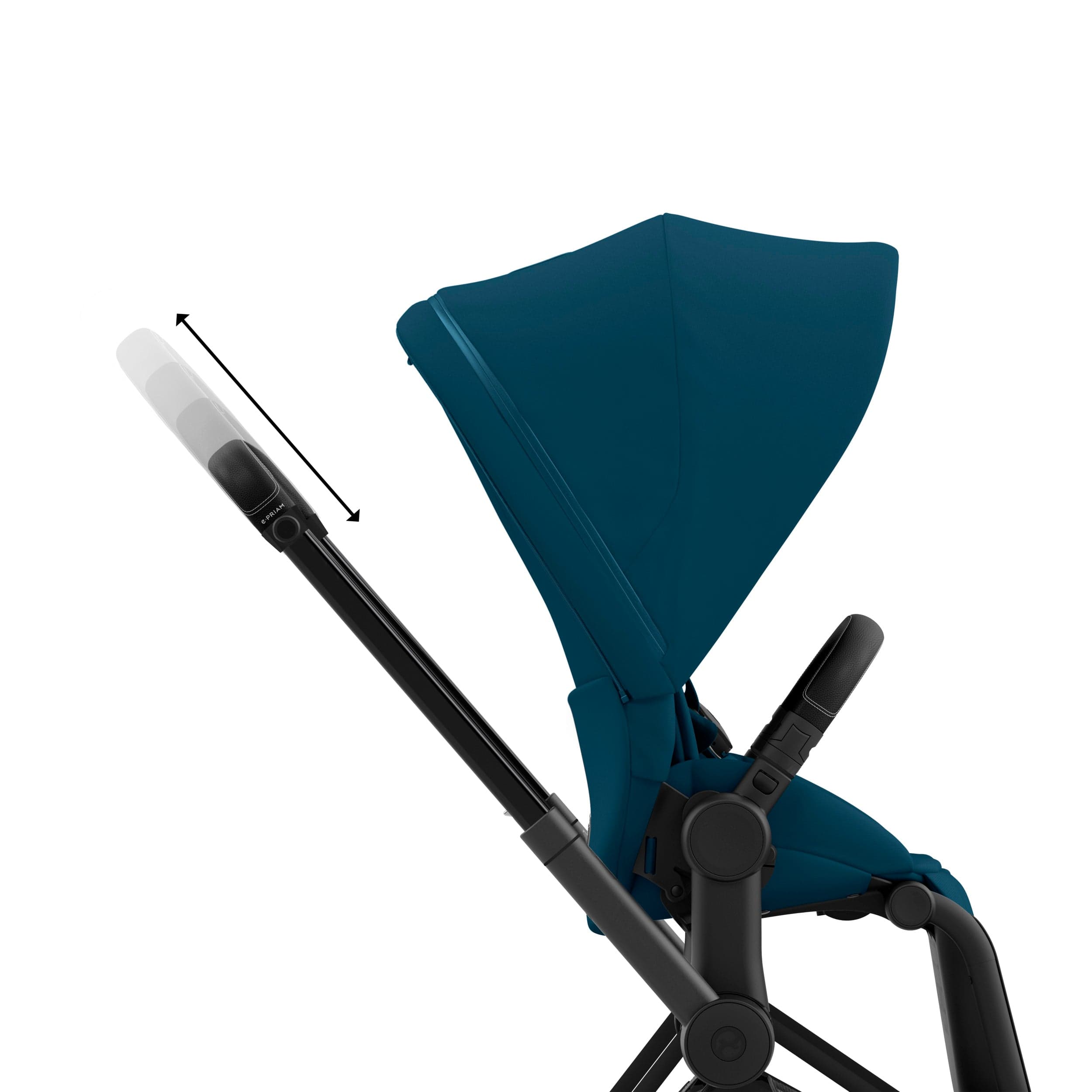 Cybex ePriam 2 Complete Stroller in Matte Black - Premium Baby Stroller with Adjustable Seat & Large Storage Basket | Perfect for Urban Walks, Shopping & Travel