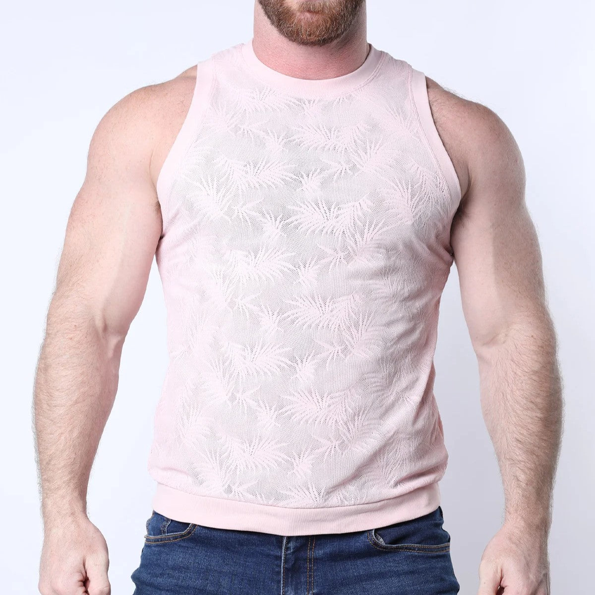Timoteo Amalfi Women's Mesh Tank Top - Breathable Pink Summer Blouse for Beach, Yoga & Casual Wear
