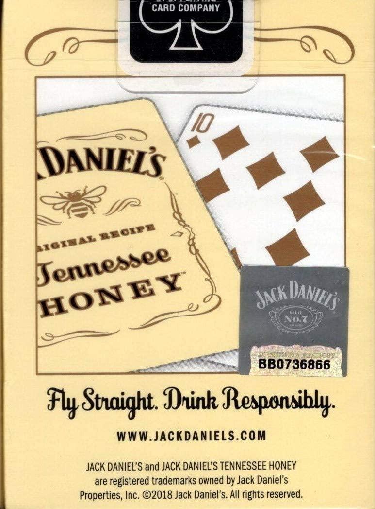 Jack Daniel's Tennessee Honey Themed Playing Cards - Premium Poker Deck for Game Nights, Bar Parties & Collectors | Unique Whiskey Brand Gift for Card Game Enthusiasts