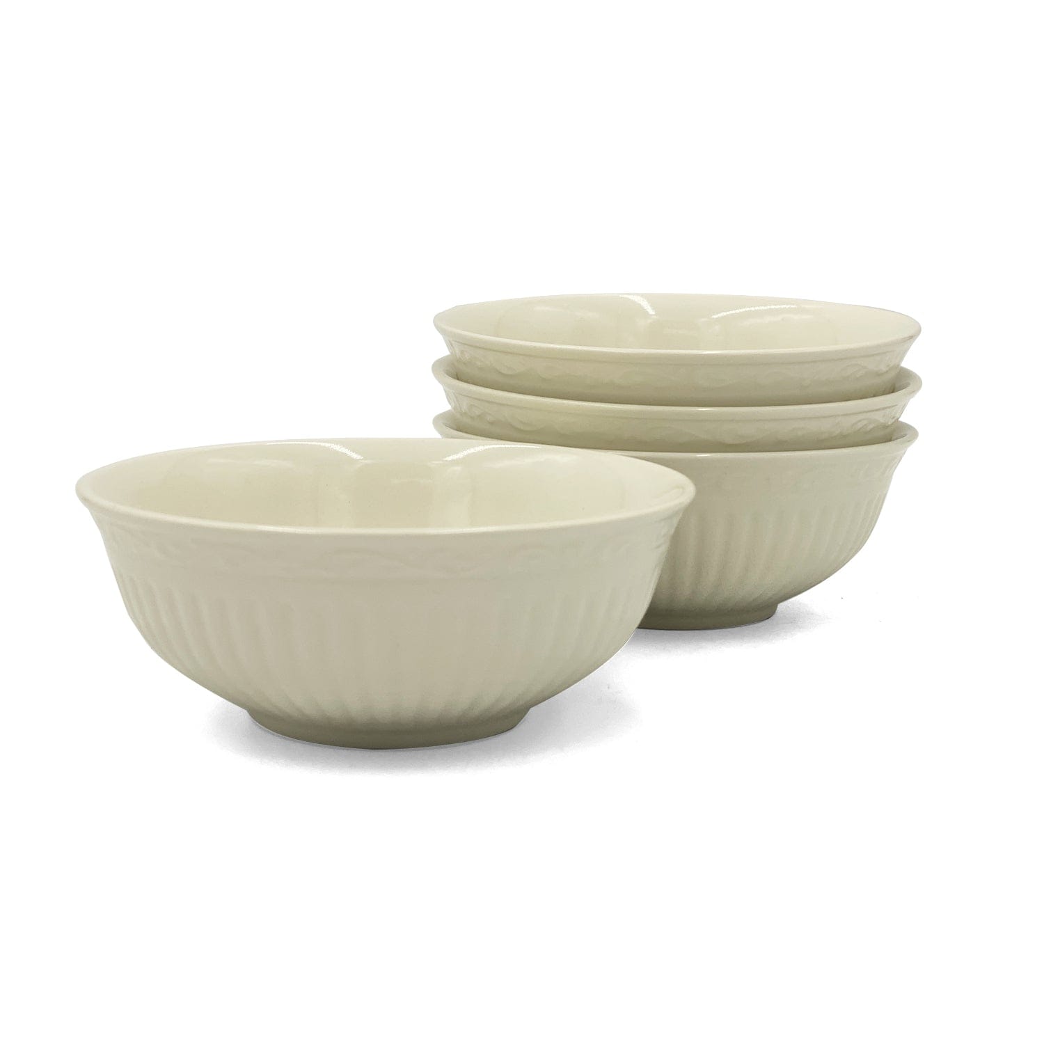 Italian Countryside® 4-Piece Ceramic Fruit Bowls Set - Elegant Handcrafted Serving Bowls for Kitchen, Dining Table, and Party Decor