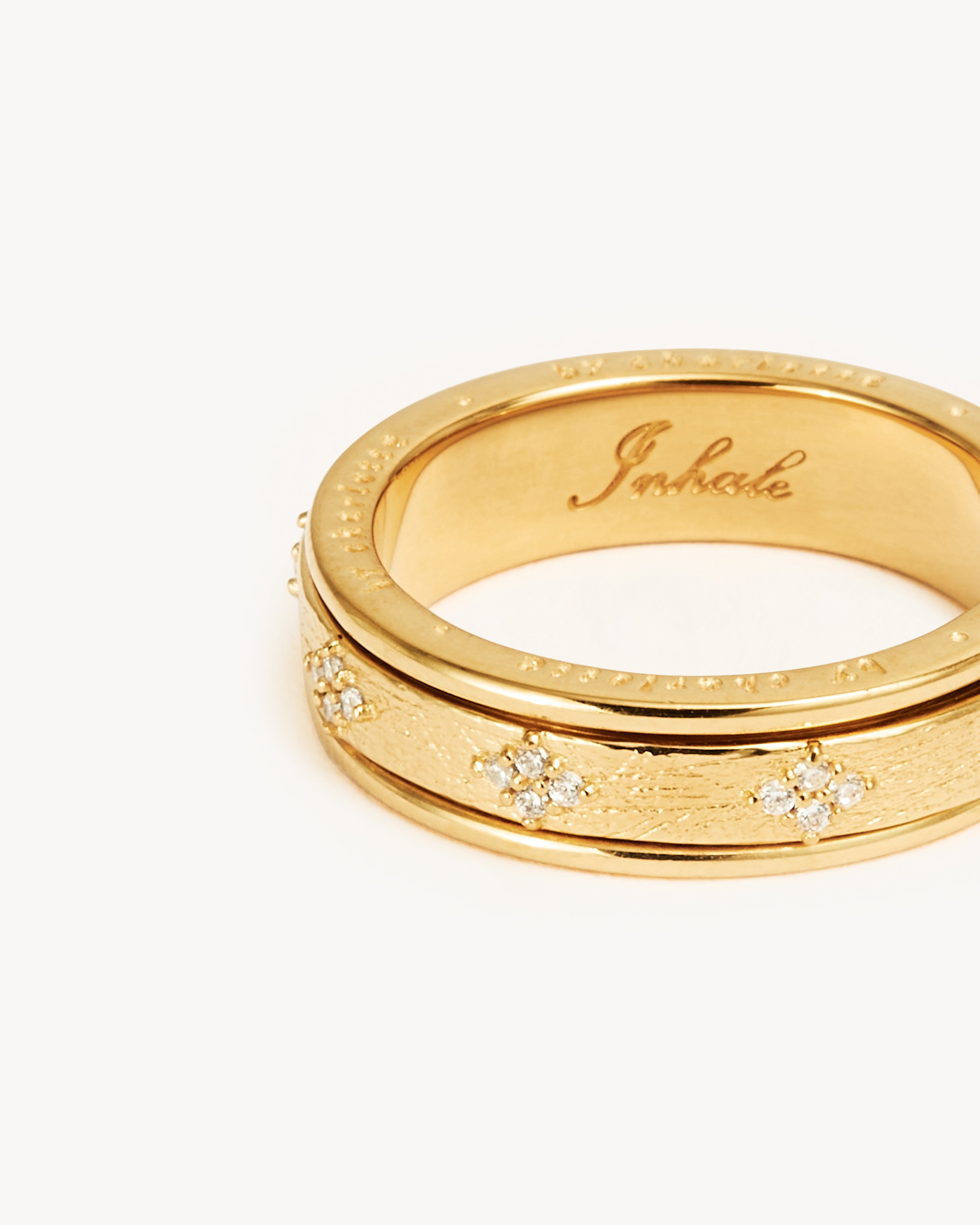 18K Gold Vermeil Spinning Meditation Ring for Stress Relief & Anxiety - Perfect for Yoga, Mindfulness & Relaxation Practices
