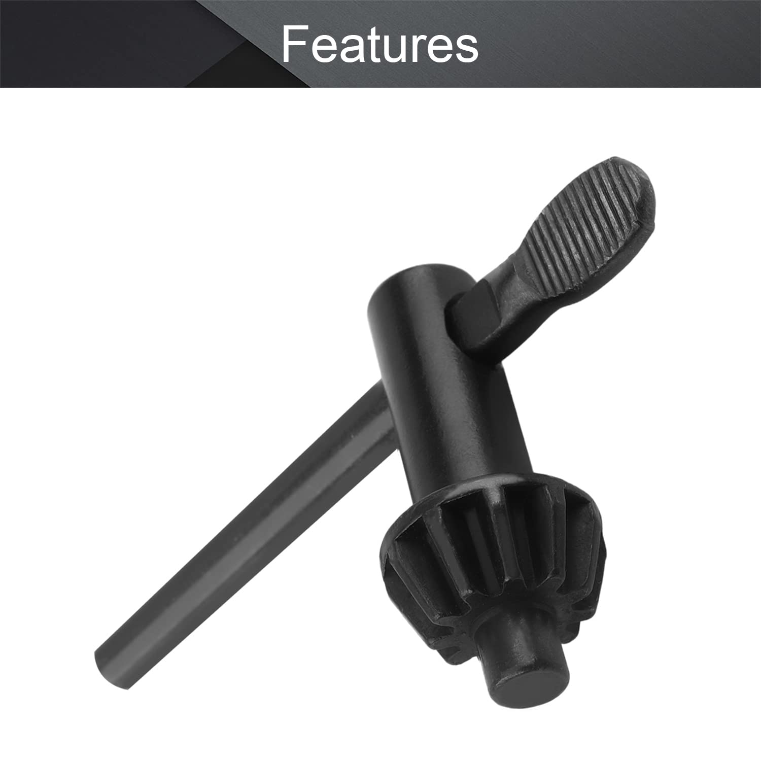 Utoolmart 9mm Pilot 11 Teeth Chuck Key for 5-20mm Drill Chuck - 2PCS Black - Perfect for Power Drills & Workshop Tools