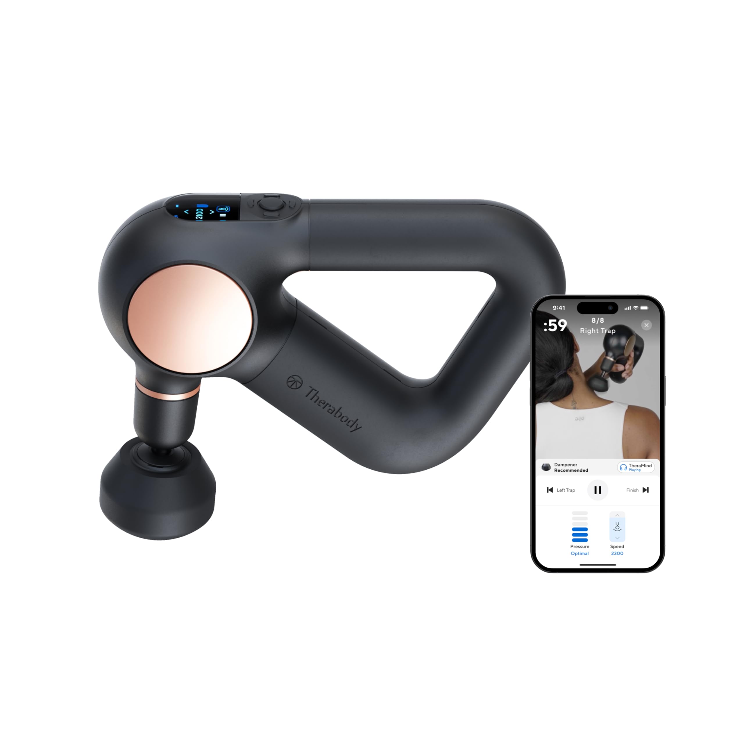 TheraGun Sense Percussion Massage Gun - Deep Tissue Massager for Neck, Back, Leg & Knee Pain Relief - Black | Portable Muscle Recovery Tool for Athletes, Office Workers & Home Use