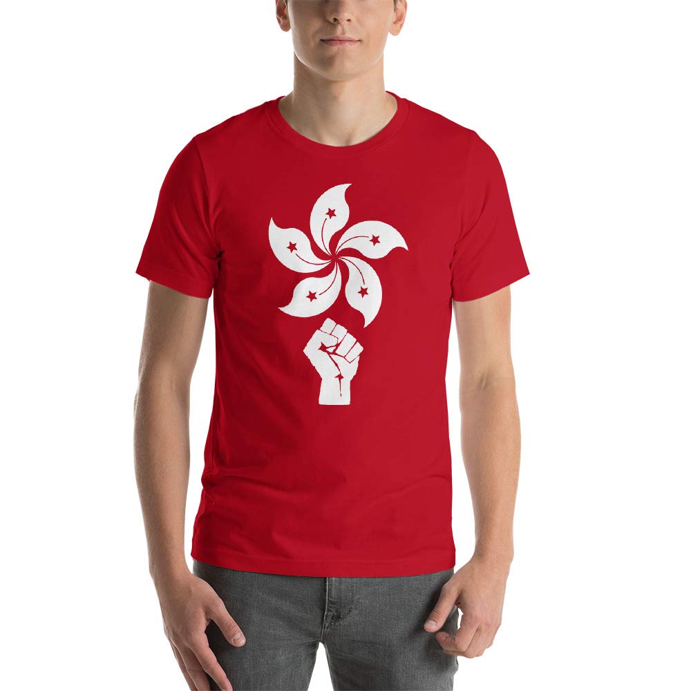 Resist Fist with Hong Kong Flag T-Shirt - Protest & Solidarity Graphic Tee for Men & Women | Casual Streetwear & Political Awareness Apparel