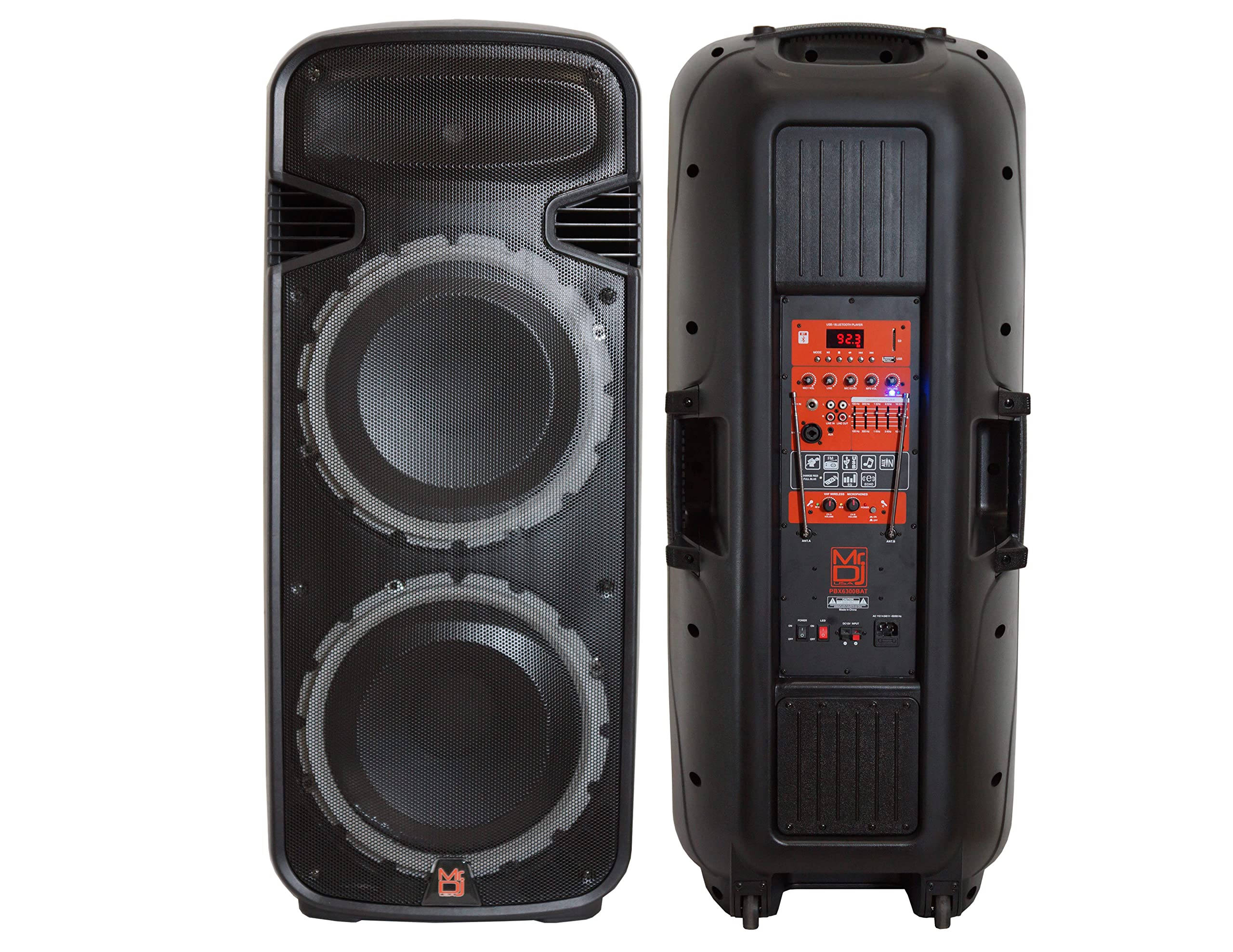 Mr. DJ PBX6300BAT 3-Way Dual 15