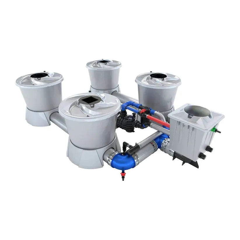 Alien Hydroponics V System Deep Water Culture (DWC) Hydroponic Growing Kit - 4 Pot 2 Row Design for Indoor Herb Garden & Home Hydroponic System | Perfect for Lettuce, Basil, and Small Plants Cultivation