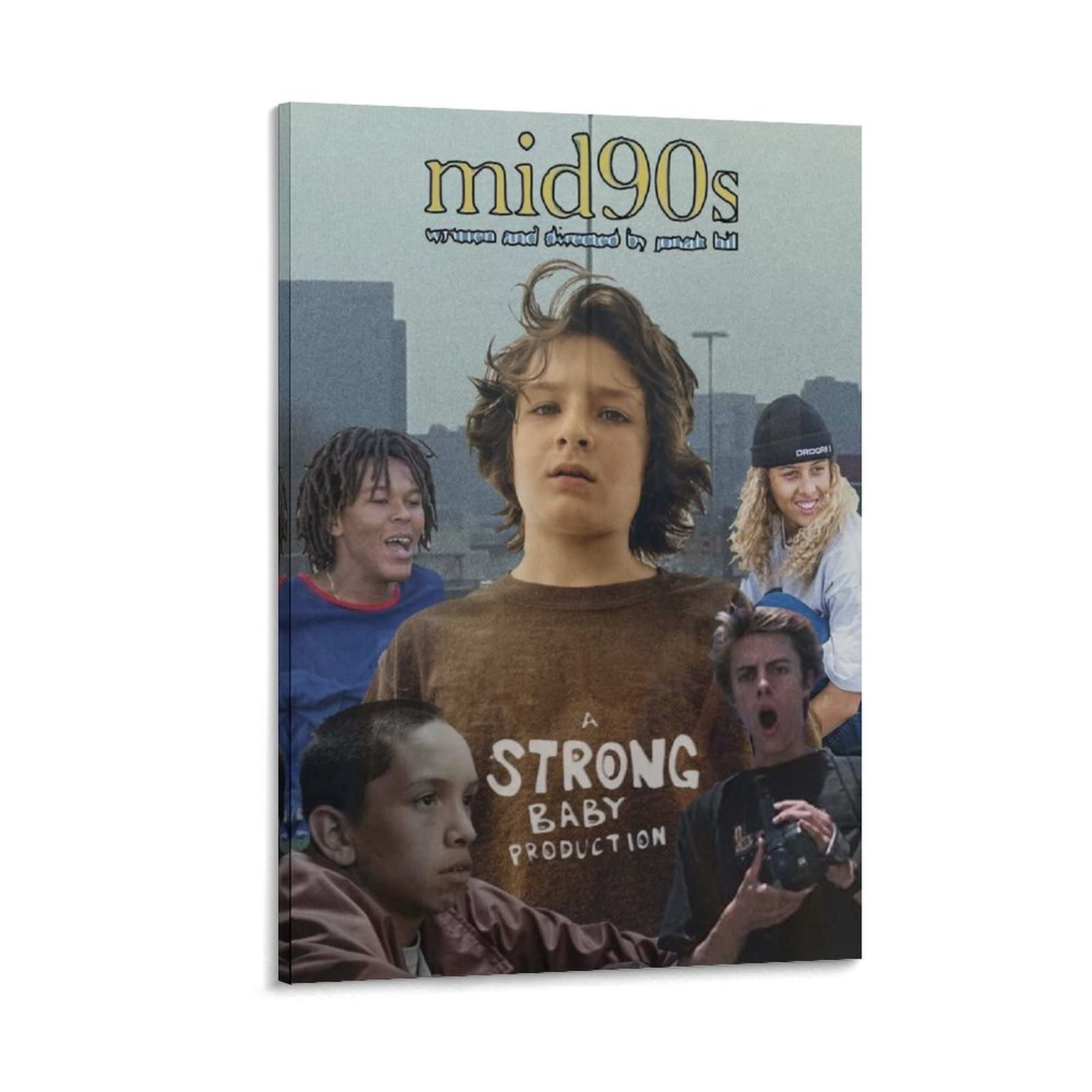 Vintage Mid 90s Movie Poster Wall Art - 24x36 Inch (60x90cm) Framed Canvas Print - Perfect for Bedroom Decor, Office Wall Art & Gift Ideas - Retro Home Theater & Man Cave Decor