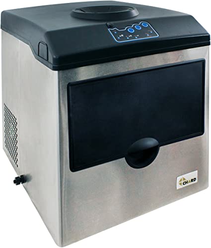 Chard® 40lbs Commercial Ice Maker with Water Dispenser - Large Capacity for Restaurants, Bars & Home Use - IM 15ss Model (Limited Stock Available)