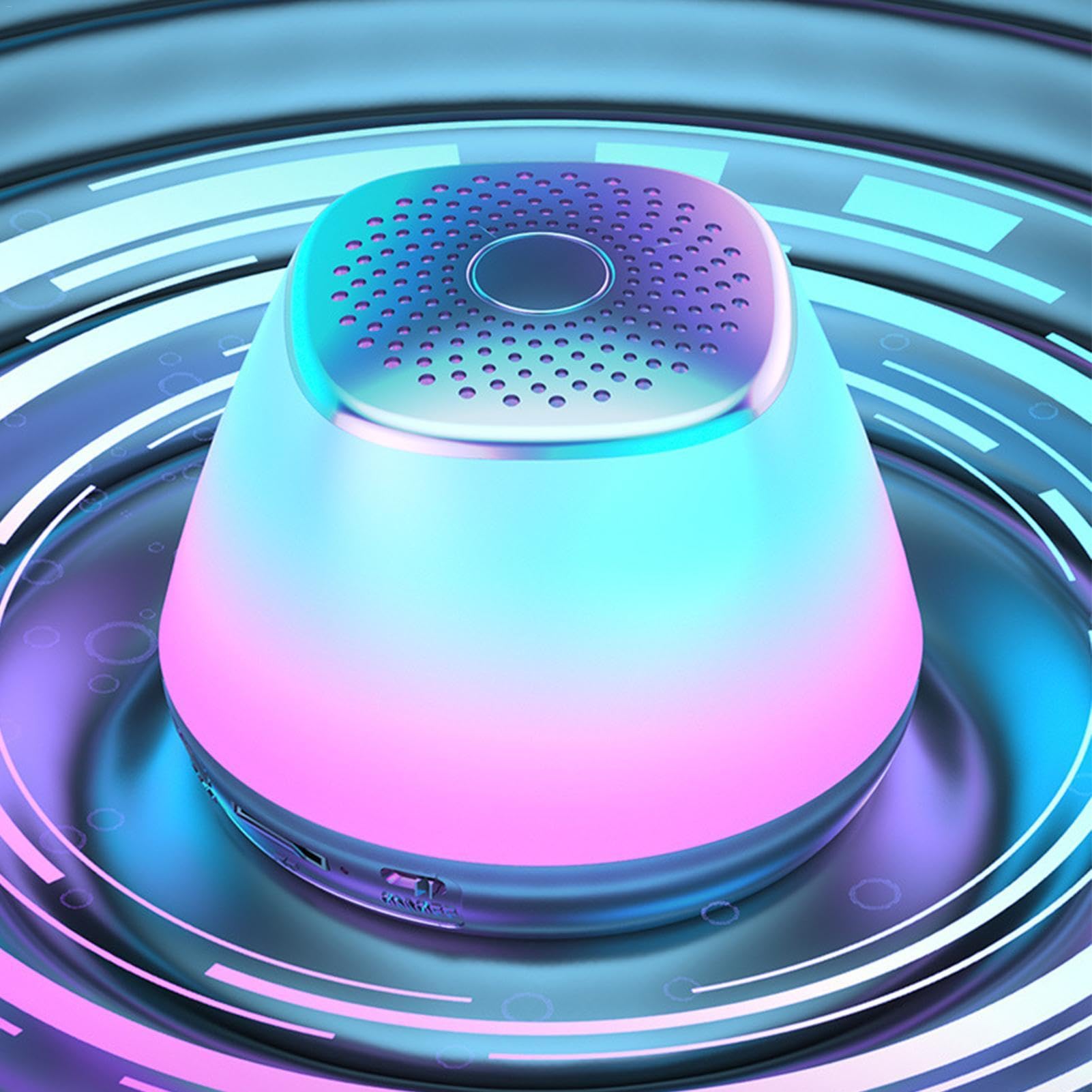 Portable Wireless Bluetooth Speaker with Colorful Night Light - Waterproof Outdoor Speaker for Car, Camping, Travel, Beach & Home Use | Smart Mini Speaker with Long Battery Life