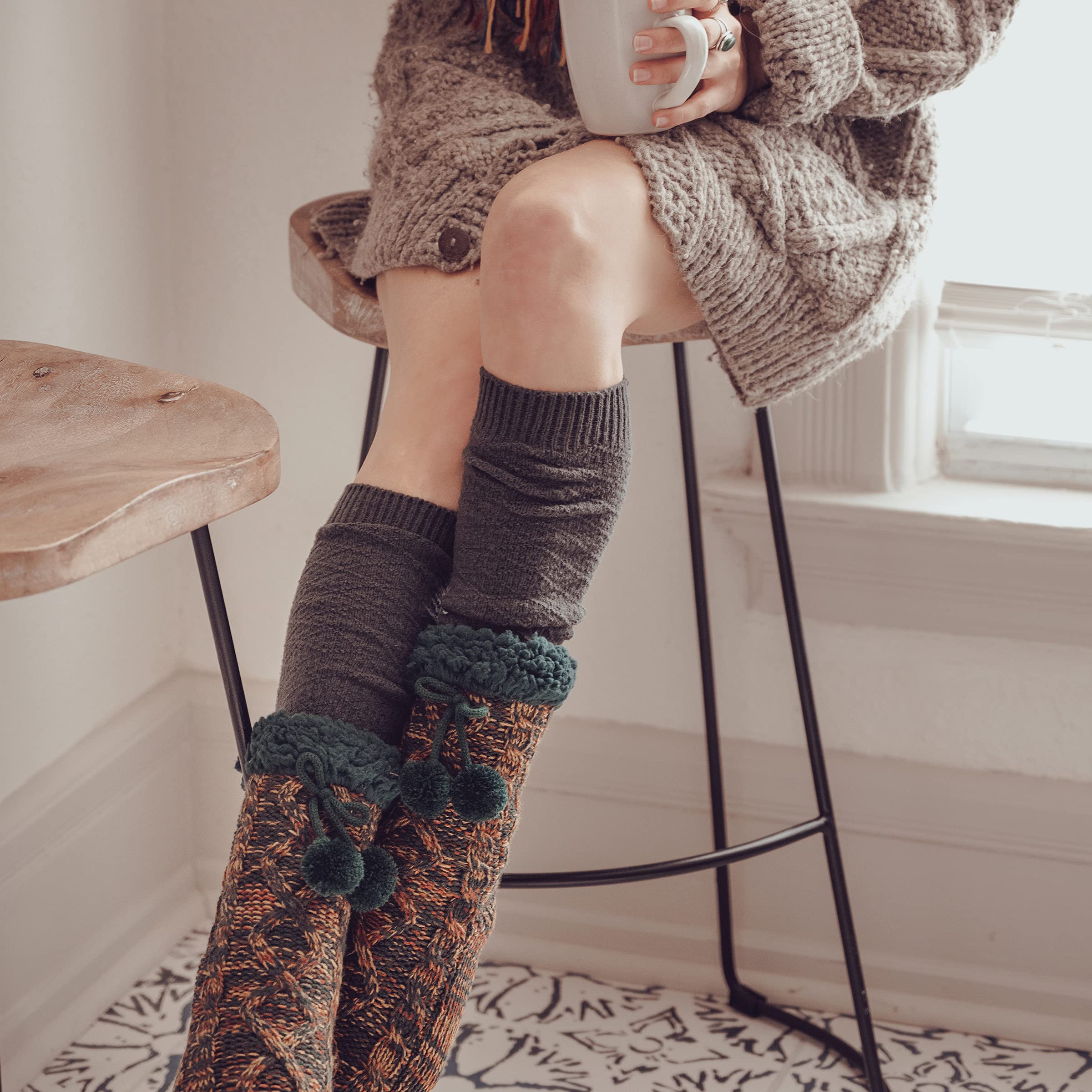 MUK LUKS Women's Ultra Soft Microfiber Socks - 3 Pairs Pack for Comfort & Warmth - Perfect for Casual Wear, Yoga, and Indoor Activities