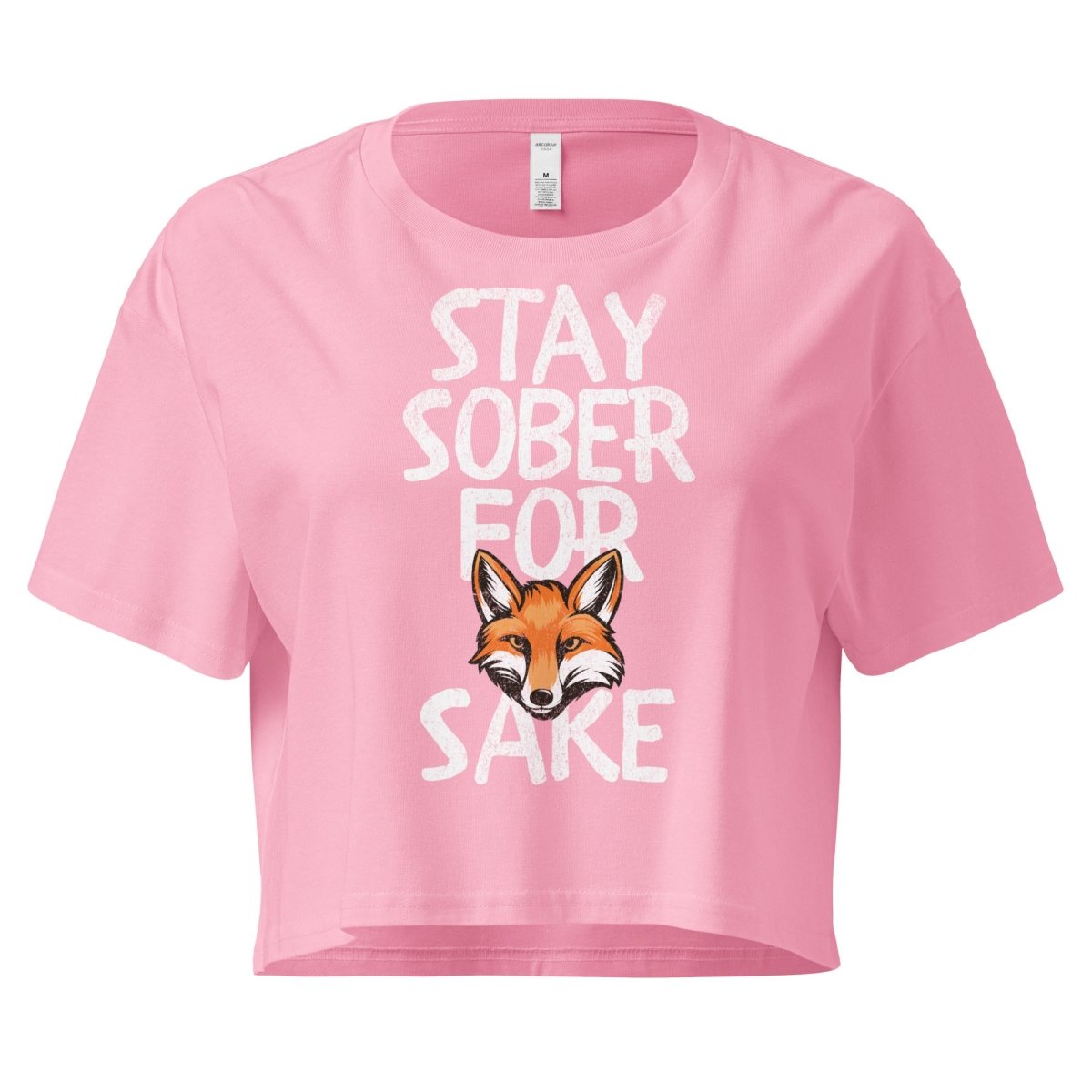 Stay Sober For Fox Sake Women's Crop Top - Trendy Casual Summer T-Shirt for Women, Perfect for Parties, Festivals and Everyday Wear