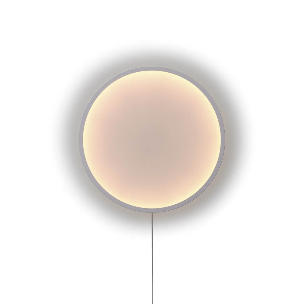 MUUTO Calm Wall Lamp - Modern Scandinavian Design, White/Grey, 68cm - Perfect for Bedroom, Living Room & Office Lighting