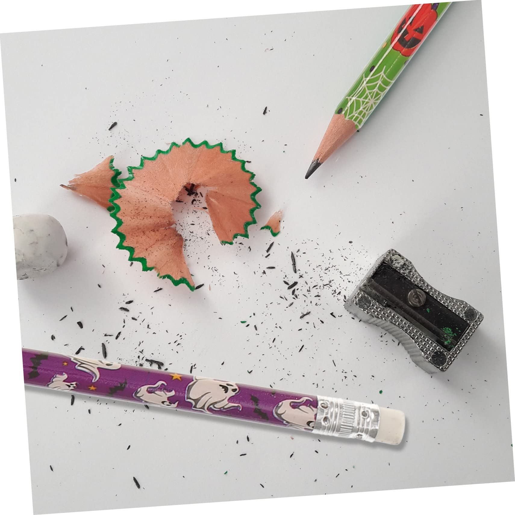 NUOBESTY 400 Pcs Halloween Pencils - Wooden Craft Pencils for Painting, Lanterns & DIY Decorations - Bulk Halloween Pencil Fillers for Party Favors, Classroom Rewards & Pumpkin Carving