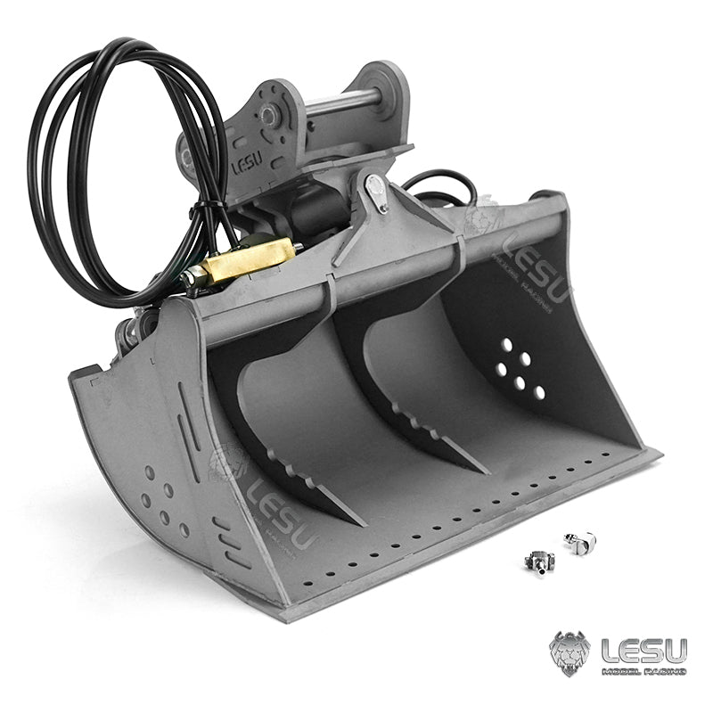 Metal Claw Ripper Bucket Digging Compactor Attachment for 1/14 Scale RC LESU 374F Hydraulic Excavator - Heavy Duty Remote Control Construction Vehicle Toy Accessory - Perfect for Sandbox Play, Construction Simulation & DIY Excavator Projects