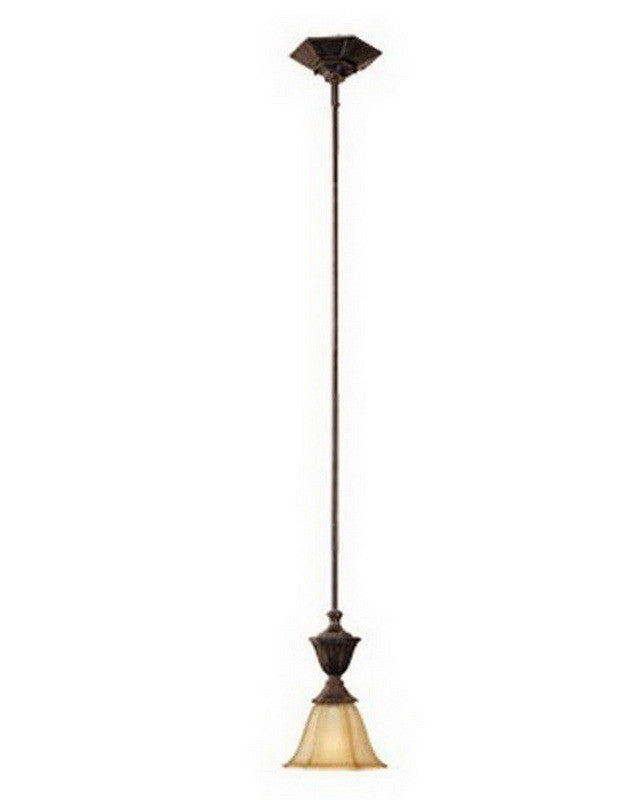 Designers Fountain Lighting 81130 IW Mini Hanging Pendant Light in Imperial Walnut Finish - Perfect for Kitchen Island, Dining Room, or Entryway Lighting