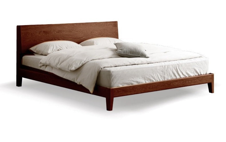 Solid Oak Wood LED Bed Frame with Built-in Lighting - Perfect for Modern Bedrooms, Guest Rooms, and Cozy Home Decor