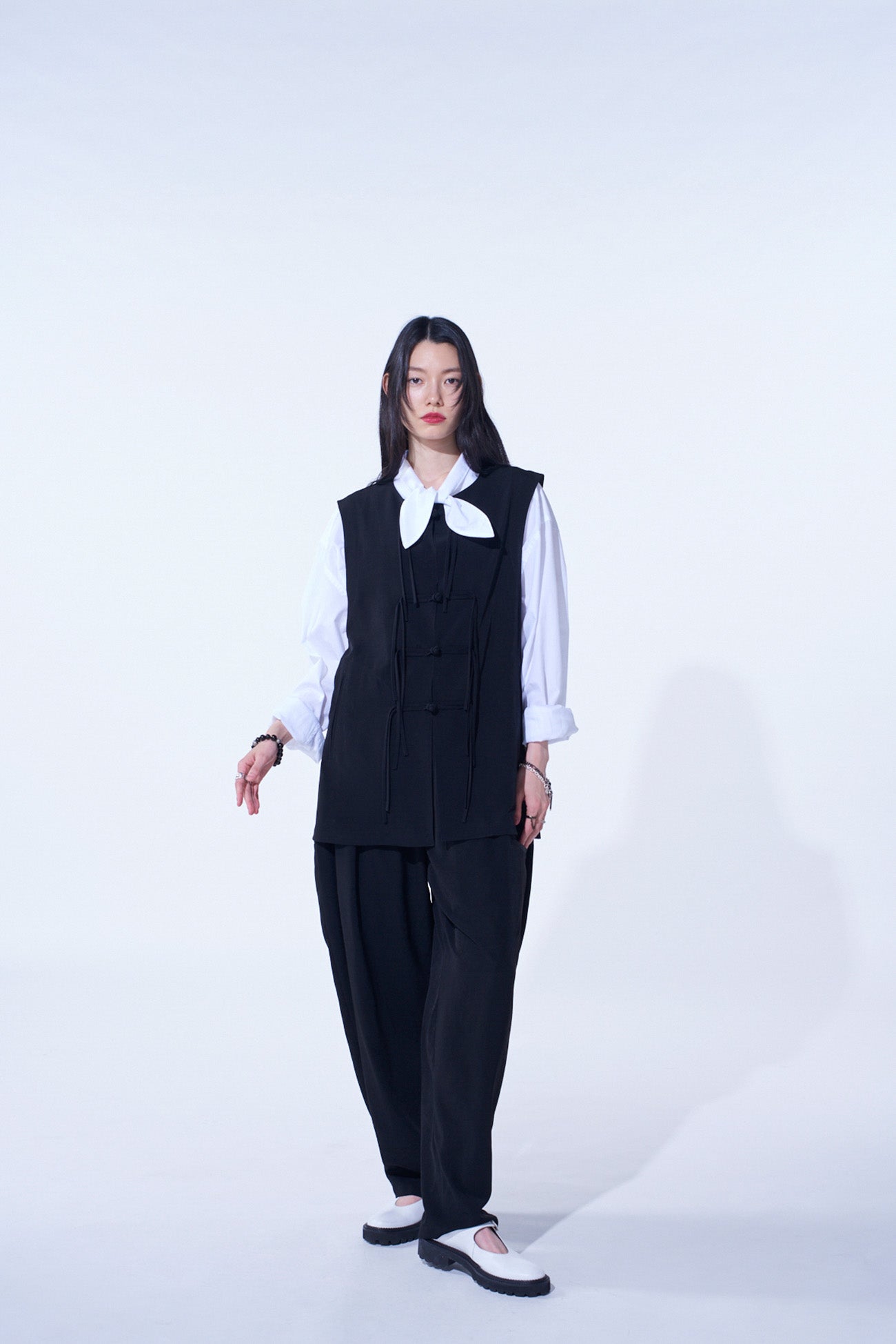 Elegant Crepe de Chine Button Vest for Women - Stylish China-Inspired Fashion | Perfect for Office Wear, Parties & Casual Outfits