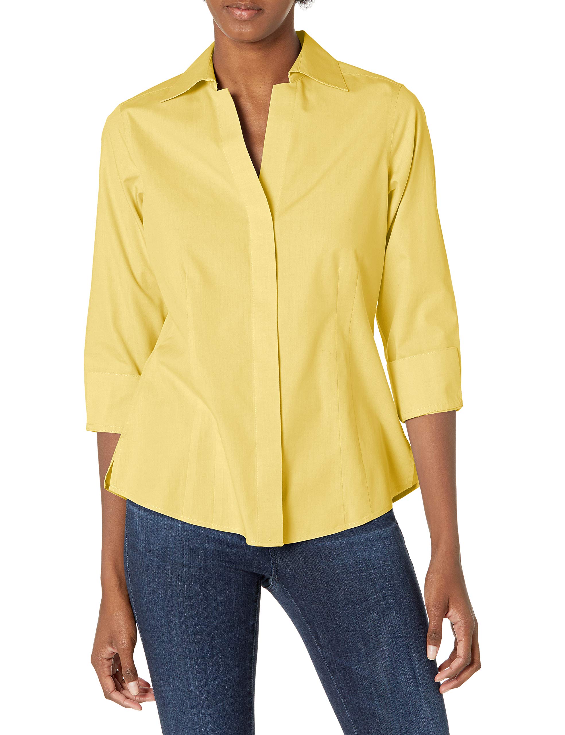 Foxcroft Women's Taylor Essential Non-Iron Blouse - Wrinkle-Free Work Shirt for Office & Business Casual Wear | Comfortable & Easy Care Professional Top