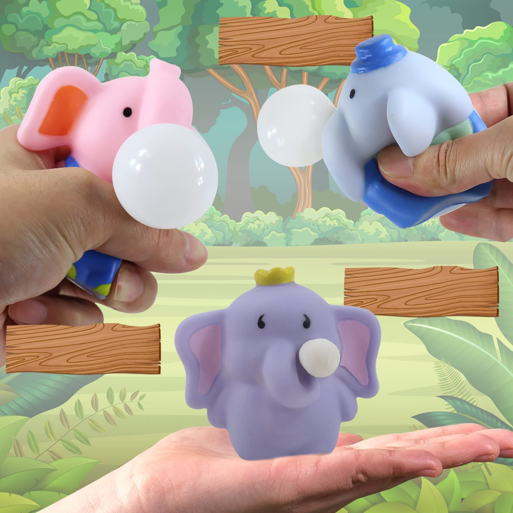 **3 Pack Cute Elephant Squeeze Fidget Toys - Stress Relief for Kids & Adults, Sensory Toys for Autism & ADHD, Non-Toxic Squishies for Anxiety Relief - Perfect for Home, Office, and Classroom Use**