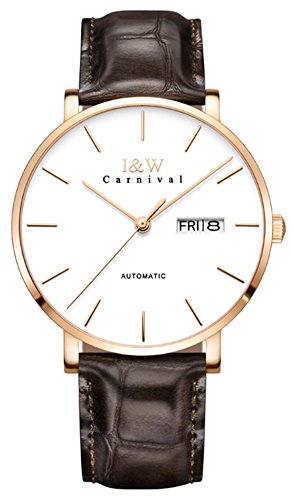 White dial/brown band