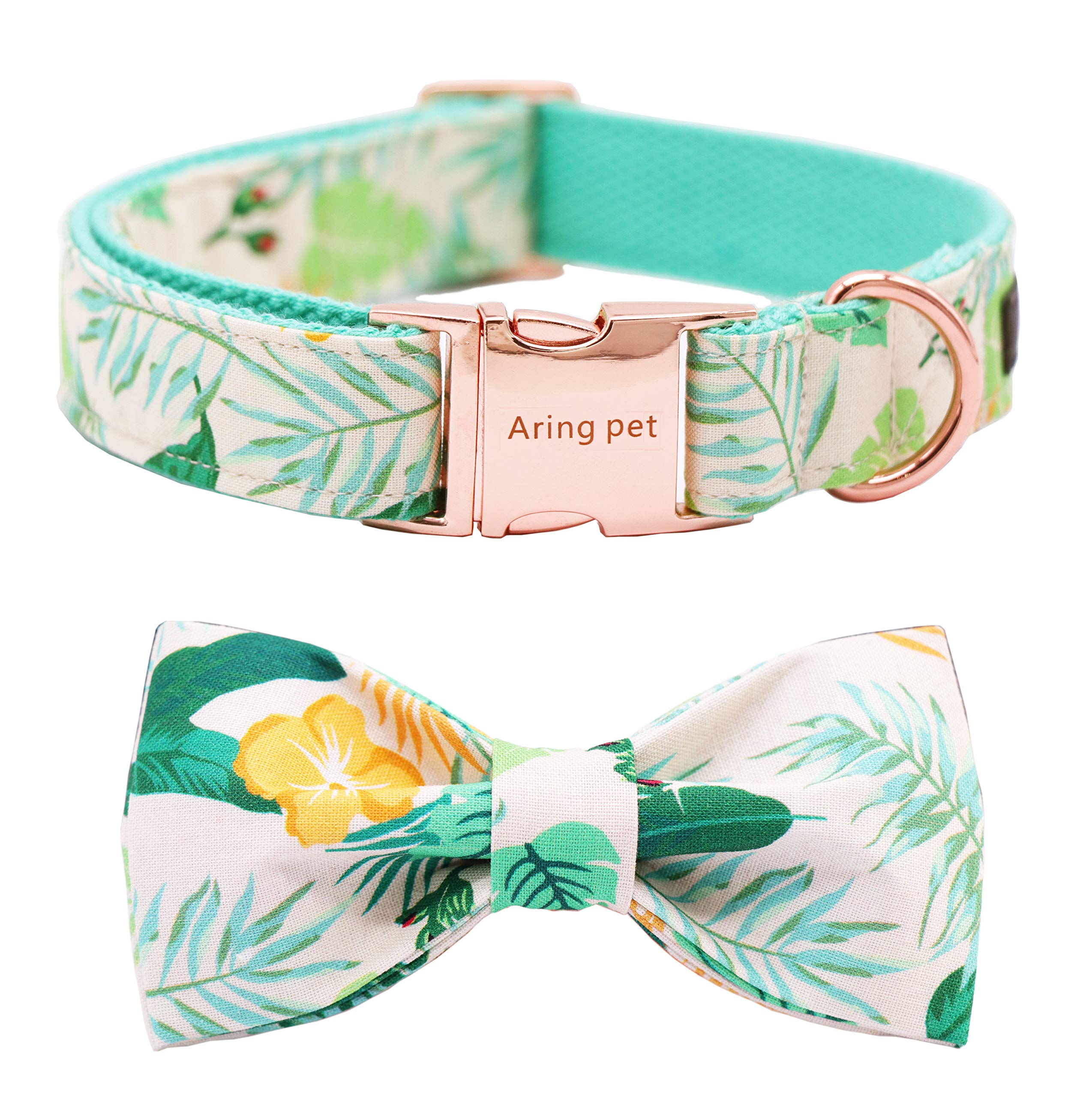 ARING PET Adjustable Dog Collar with Bow Tie - Stylish & Comfortable Collar for Small, Medium & Large Dogs - Perfect for Weddings, Parties & Daily Walks