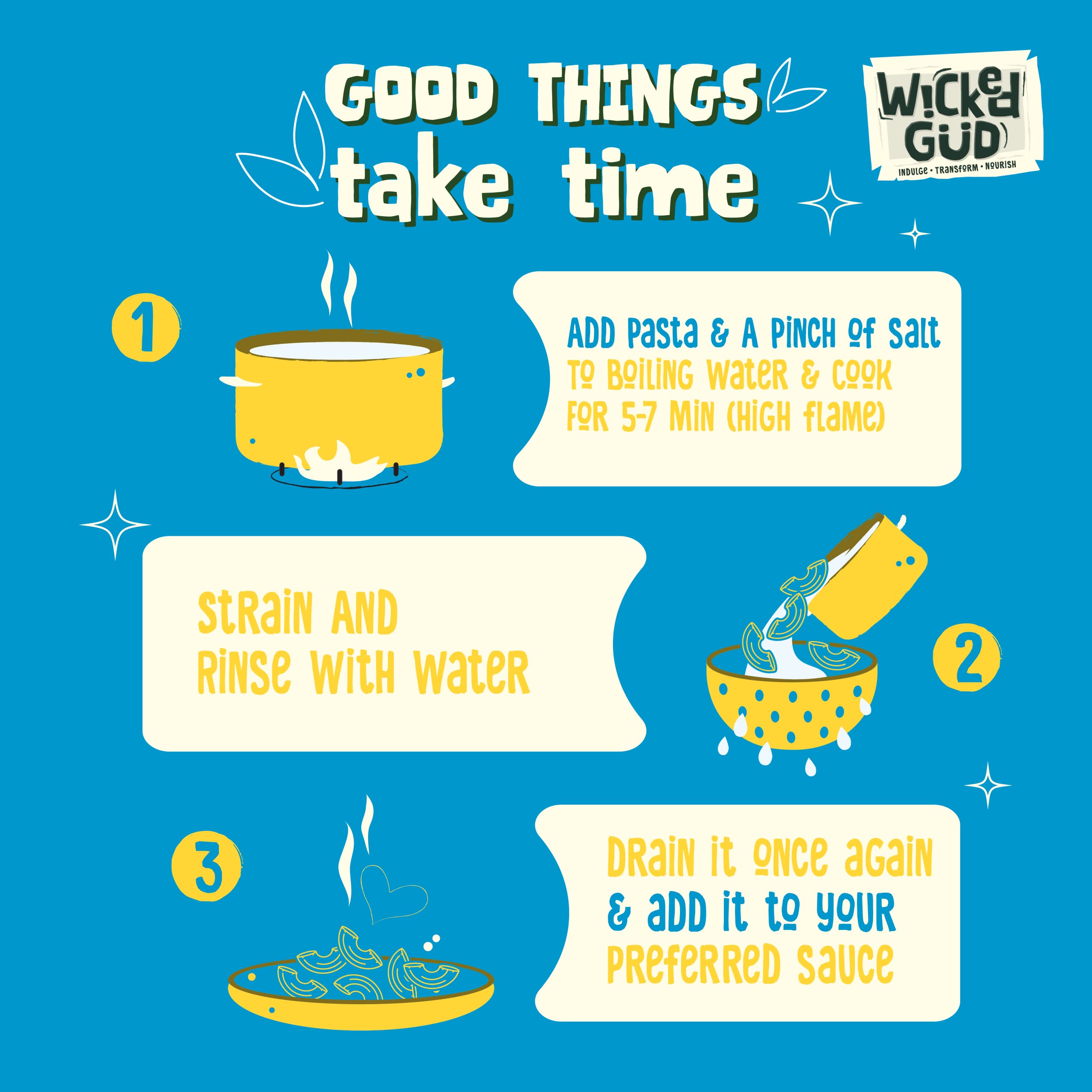 WickedGud 2X Fiber Macaroni Pasta - Healthy Durum Wheat Semolina, Brown Rice & Red Lentils Pasta (No Maida) - 400g | Perfect for Keto, Vegan & Gluten-Free Diets | Ideal for Pasta Salads, Casseroles & Healthy Family Meals
