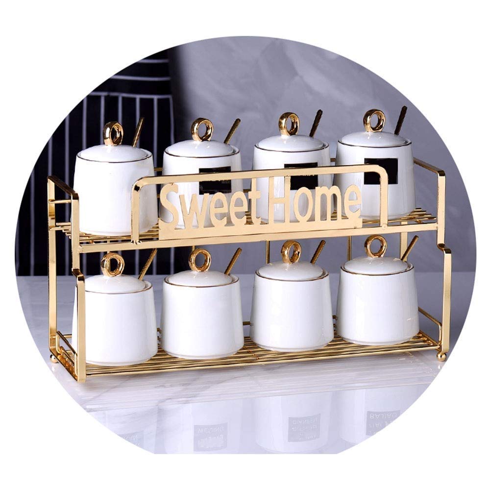 Premium Ceramic Food Storage Containers with Bamboo Lid - Airtight Porcelain Jar for Sugar, Tea, Coffee & Spices - Modern Kitchen Canister (250ml/8oz) - Ideal for Pantry Organization & Countertop Display
