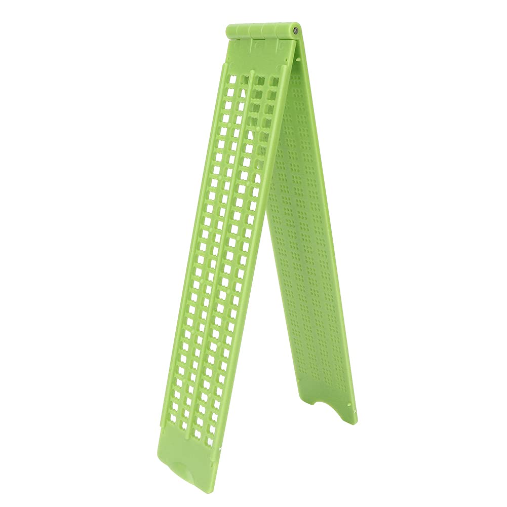 4 Lines 28 Cells Portable Plastic Braille Writing Slate with Stylus - Lightweight Braille Learning Tool for Students & Teachers - Perfect for Classroom, Home Study, and Travel Use