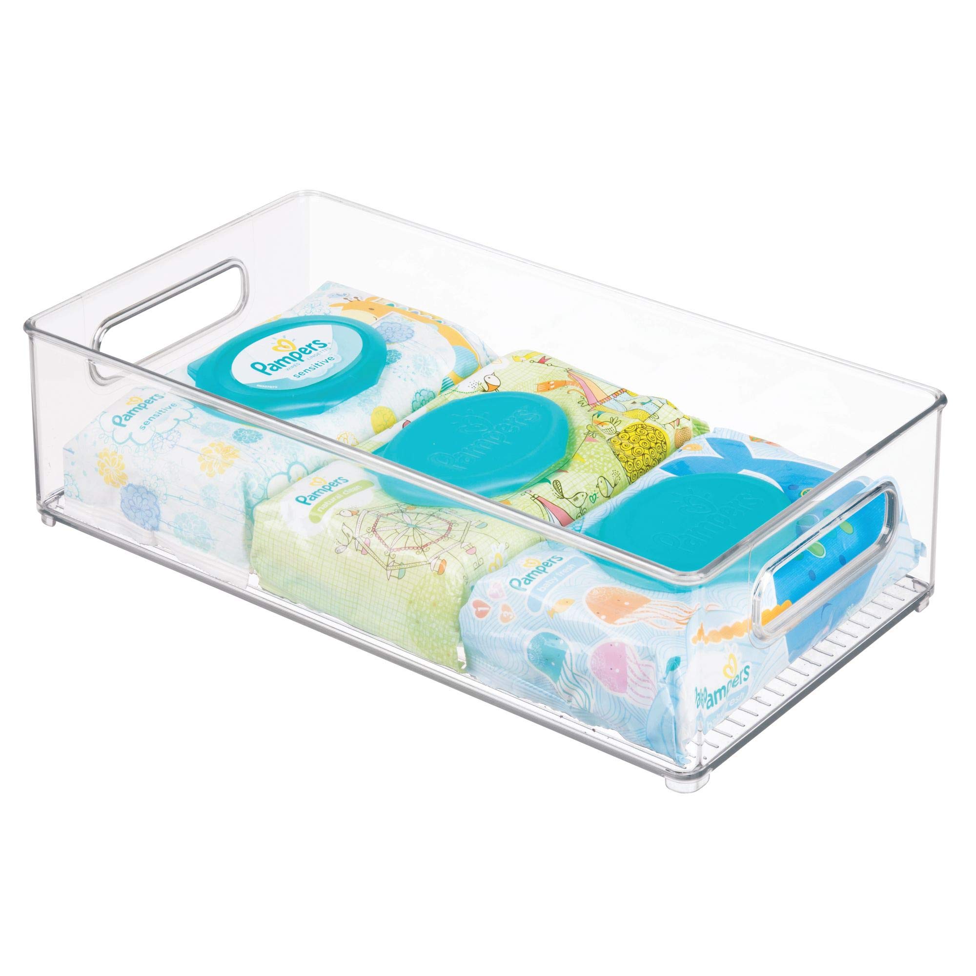 iDesign Plastic Portable Deep Storage Bin with Handles - BPA-Free Organizer for Refrigerator, Freezer, Pantry - 8