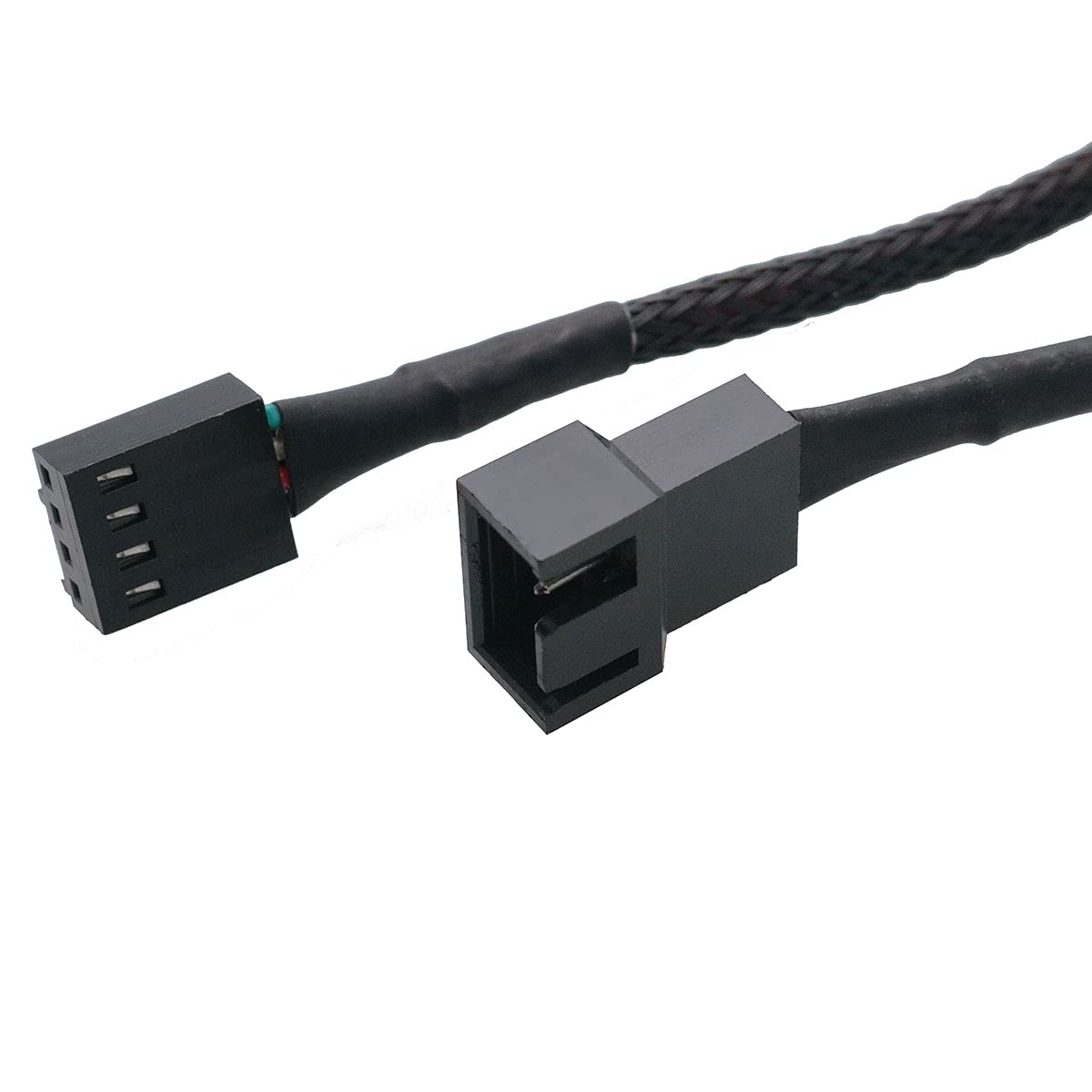 5-Pack 4 Pin PWM Fan Power Extension Cable - 11.8 Inch PC Internal Motherboard Fan Adapter - Black - Perfect for PC Cooling, Case Fans, and Custom Computer Builds