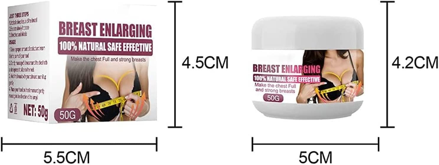 Natural Breast Enhancement & Firming Cream for Women - Breast Enlargement Massage Cream with Organic Ingredients - Hip & Butt Lifting Cream (2 Pack) - Perfect for Daily Body Care & Confidence Boost