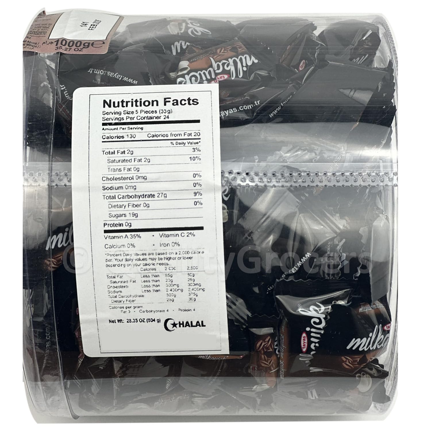 Tayas Milkquick Coffee Candy - Individually Wrapped Turkish Hard Coffee Bonbons with Rich Coffee Filling (1000g/35.27oz) - Perfect for Office Snacks, Travel Treats & Coffee Lover Gifts