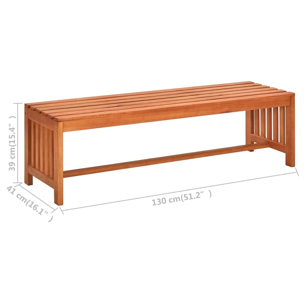 Premium Eucalyptus Wood Patio Bench - 51.2