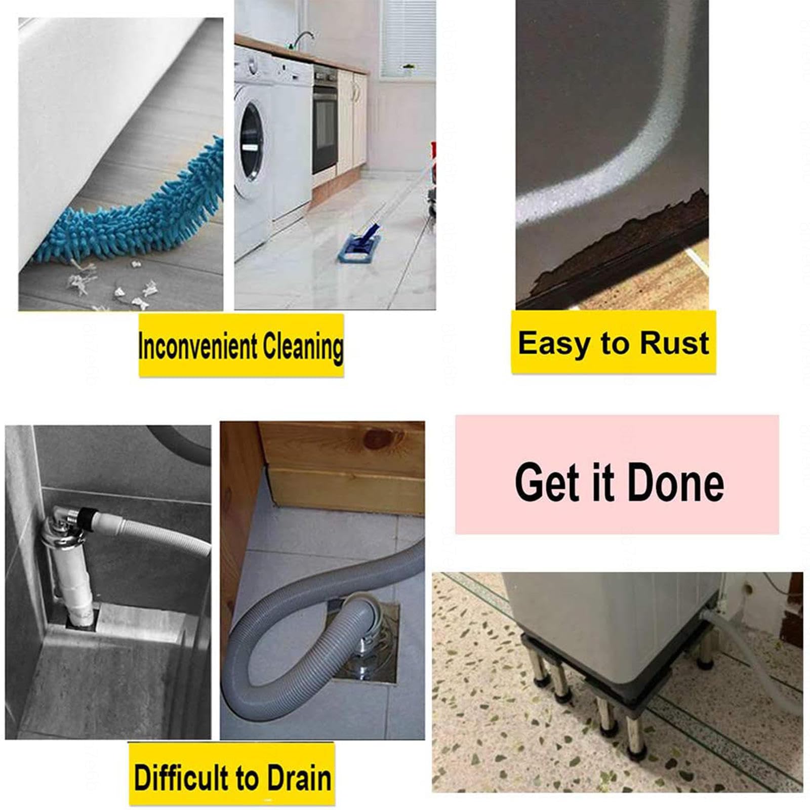 Adjustable Universal Washing Machine Pedestal Stand - 28