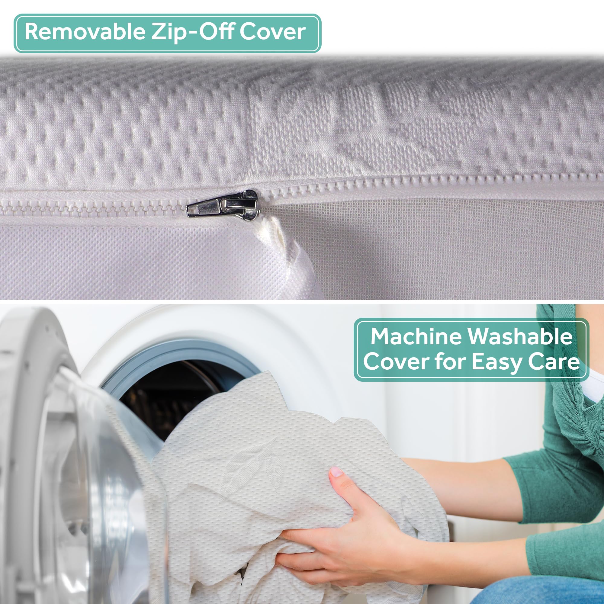 Sealy Cozy Brilliance Breathable Bamboo Rayon Hypoallergenic Baby Crib Mattress & Toddler Bed Mattress - 2-Stage Firm Support, Non-Toxic, Washable Zip Cover, Waterproof, Made in USA (52