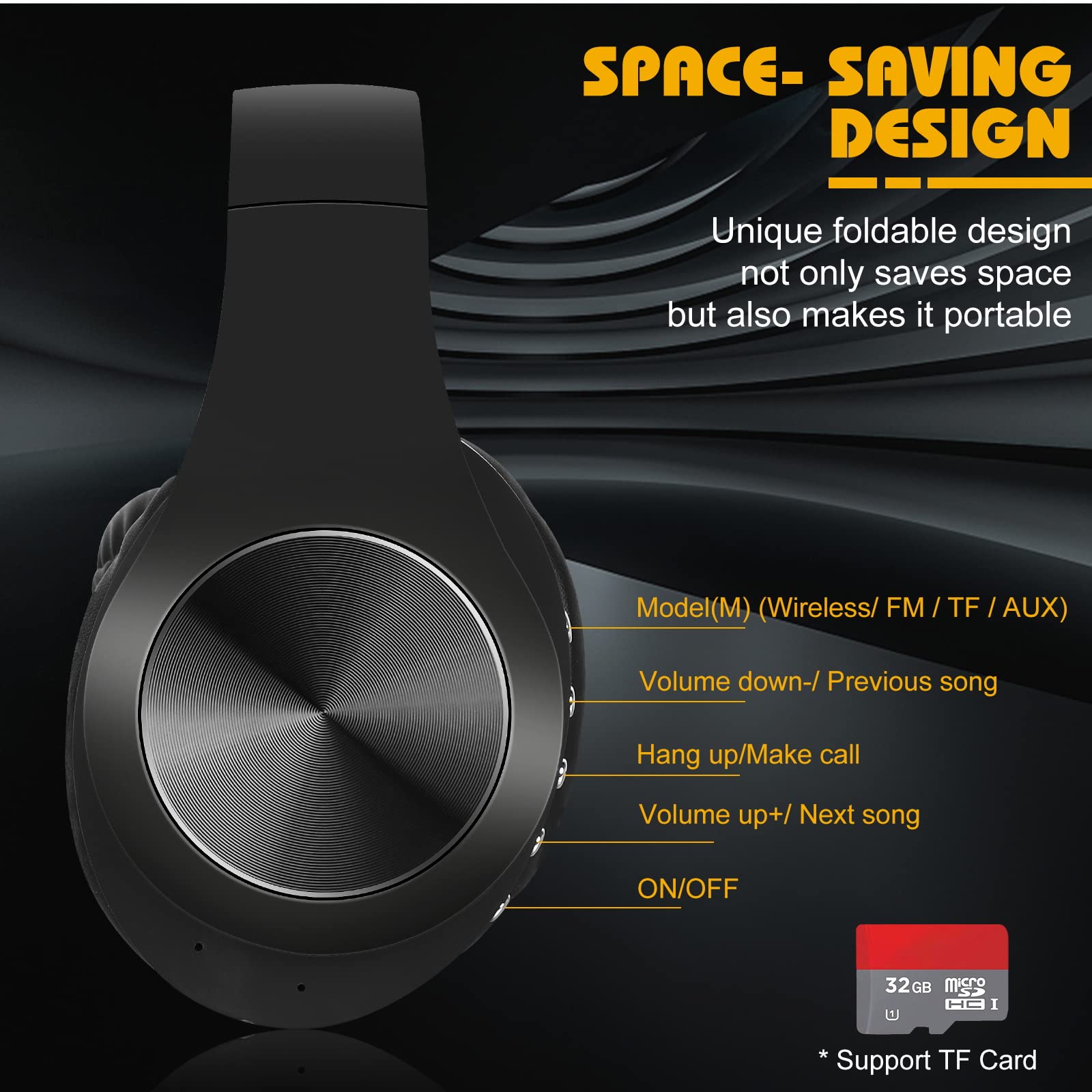 UrbanX UX991 Wireless Bluetooth Over-Ear Headphones with Mic - Hi-Res Audio, Deep Bass, Superior Comfort for LG X Style - Perfect for Phone Calls, Music & Gaming