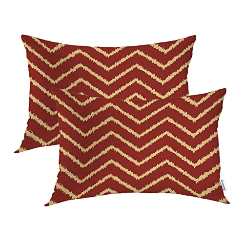 Striped Pointed Ripple Red